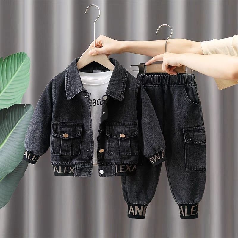 Boys Denim Suit Spring Clothes Western Style