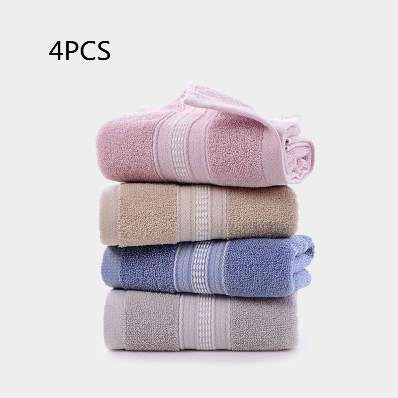 4 Packs Of Towels, Pure Cotton, Adult Face And Bath, Household