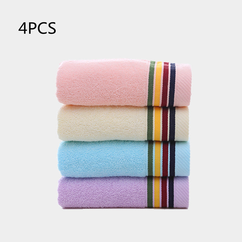 4 Packs Of Towels, Pure Cotton, Adult Face And Bath, Household