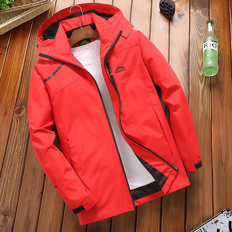 Outdoor Sports Mountaineering Clothing Loose Large Size Single Layer Jacket