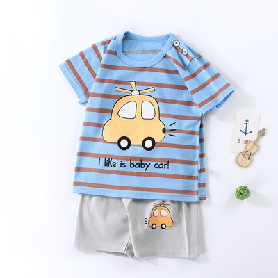 Boys And Girls Summer T-shirt Half Sleeve Suit Shorts Thin