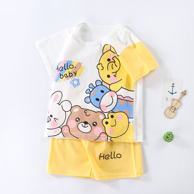 Boys And Girls Summer T-shirt Half Sleeve Suit Shorts Thin