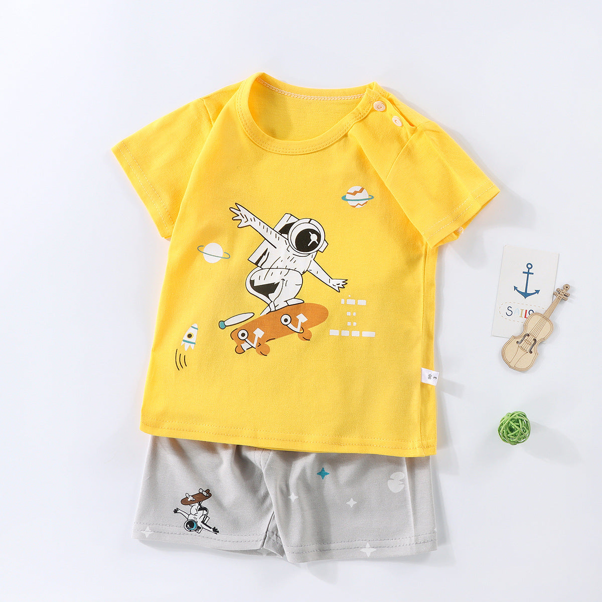 Boys And Girls Summer T-shirt Half Sleeve Suit Shorts Thin