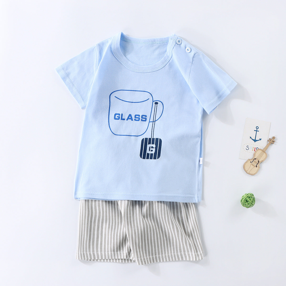 Boys And Girls Summer T-shirt Half Sleeve Suit Shorts Thin