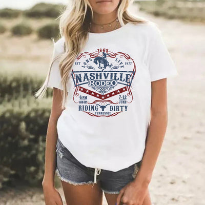 Nashville Rodeo Western Graphic T-Shirt Women's Vintage