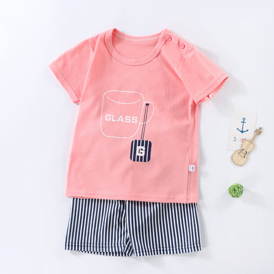 Boys And Girls Summer T-shirt Half Sleeve Suit Shorts Thin