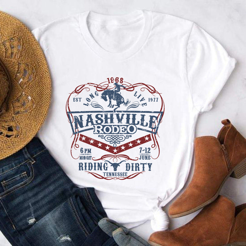 Nashville Rodeo Western Graphic T-Shirt Women's Vintage