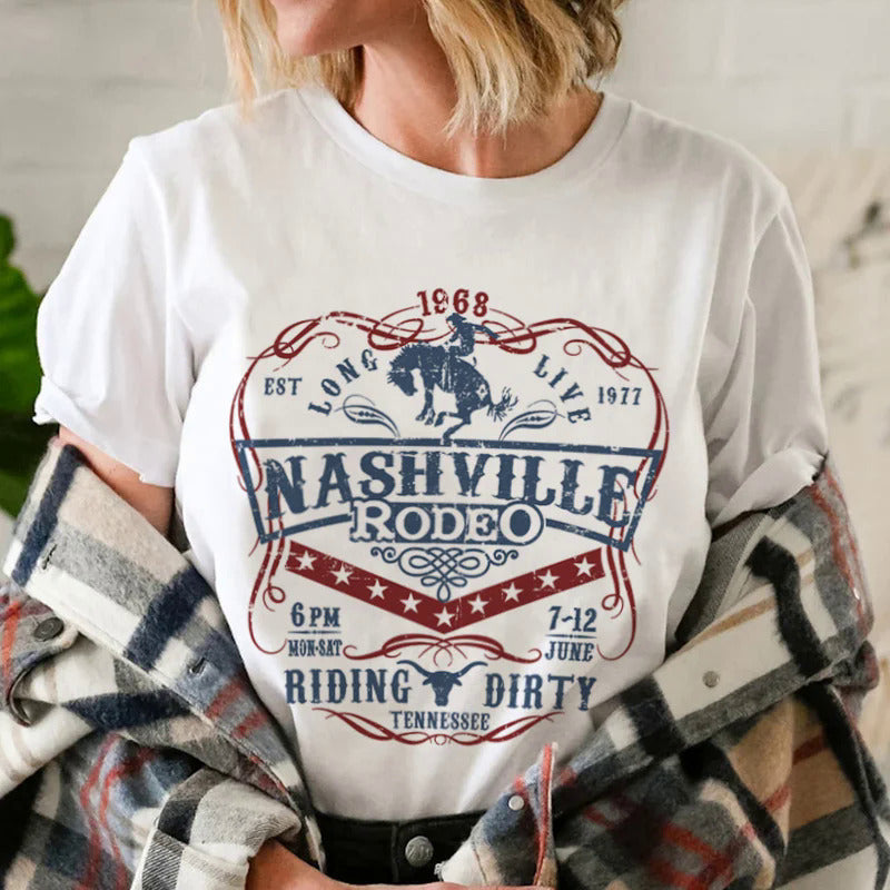 Nashville Rodeo Western Graphic T-Shirt Women's Vintage