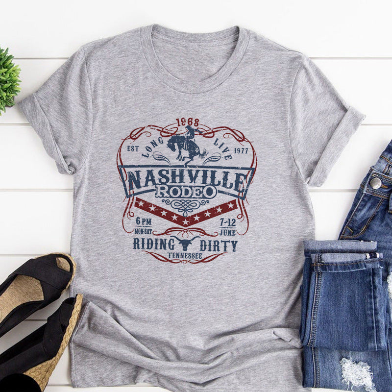 Nashville Rodeo Western Graphic T-Shirt Women's Vintage