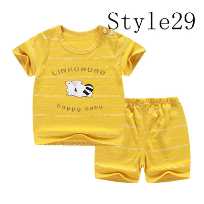 Children's Short-sleeved Suit, Cotton Clothes, Children's Clothing